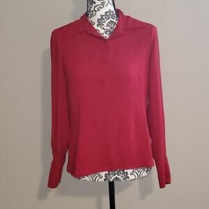 Jaclyn smith small womens classic button down blouse